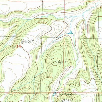 United States Geological Survey Horsethief Coulee East, MT (1985, 24000-Scale) digital map