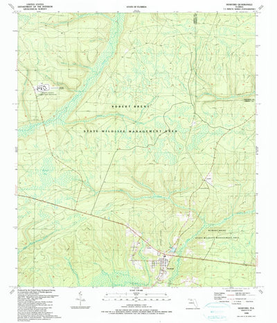 United States Geological Survey Hosford, FL (1990, 24000-Scale) digital map
