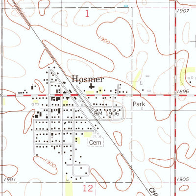 United States Geological Survey Hosmer, SD (1978, 24000-Scale) digital map
