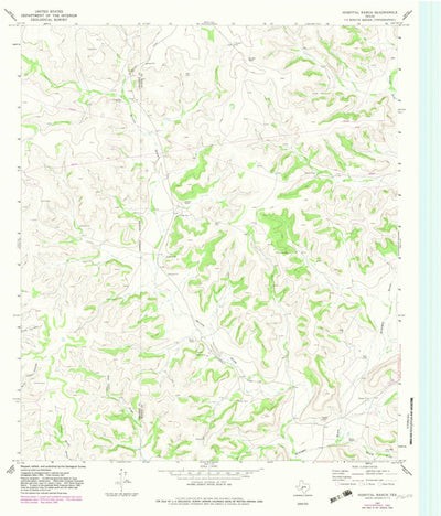 United States Geological Survey Hospital Ranch, TX (1967, 24000-Scale) digital map