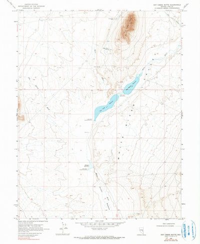 United States Geological Survey Hot Creek Butte, NV (1969, 24000-Scale) digital map