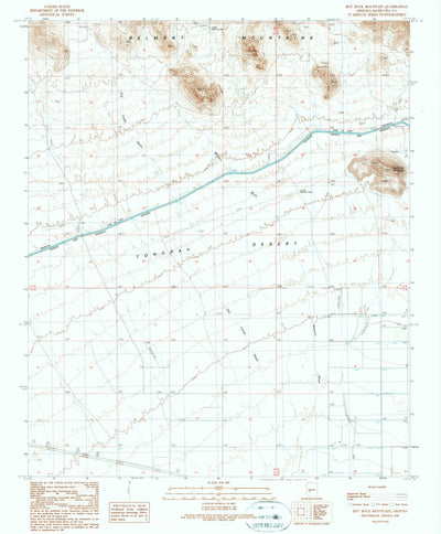 United States Geological Survey Hot Rock Mountain, AZ (1990, 24000-Scale) digital map
