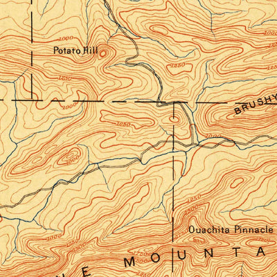 United States Geological Survey Hot Springs, AR (1890, 125000-Scale) digital map