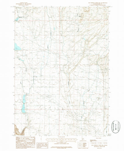 United States Geological Survey Hot Springs Creek Reservoir, ID (1986, 24000-Scale) digital map