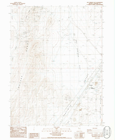 United States Geological Survey Hot Springs Flat, NV (1986, 24000-Scale) digital map