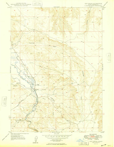 United States Geological Survey Hot Springs, ID (1949, 24000-Scale) digital map