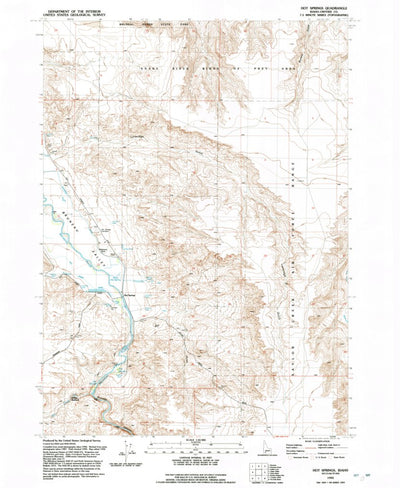 United States Geological Survey Hot Springs, ID (1992, 24000-Scale) digital map