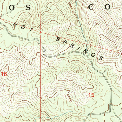 United States Geological Survey Hot Springs Mountain, CA (1997, 24000-Scale) digital map