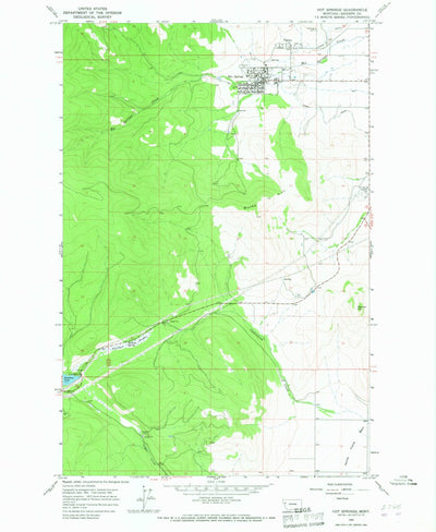 United States Geological Survey Hot Springs, MT (1964, 24000-Scale) digital map