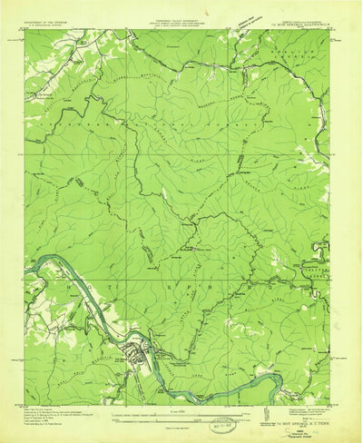 United States Geological Survey Hot Springs, NC-TN (1935, 24000-Scale) digital map