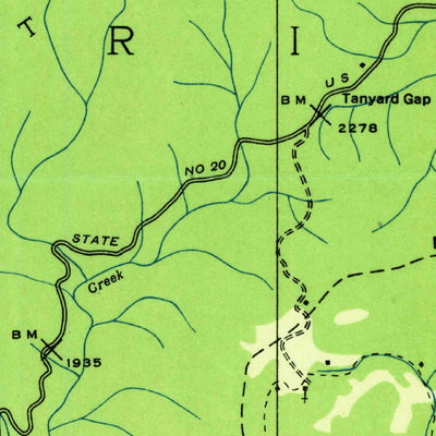 United States Geological Survey Hot Springs, NC-TN (1935, 24000-Scale) digital map