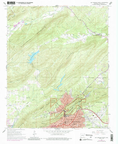 United States Geological Survey Hot Springs North, AR (1966, 24000-Scale) digital map