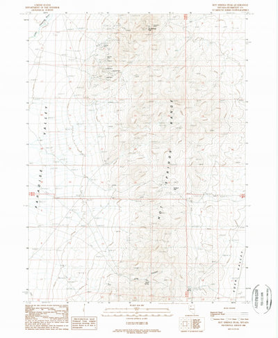 United States Geological Survey Hot Springs Peak, NV (1988, 24000-Scale) digital map