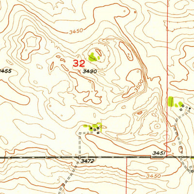 United States Geological Survey Hot Springs SE, SD (1950, 24000-Scale) digital map
