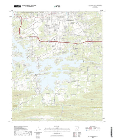 United States Geological Survey Hot Springs South, AR (2020, 24000-Scale) digital map