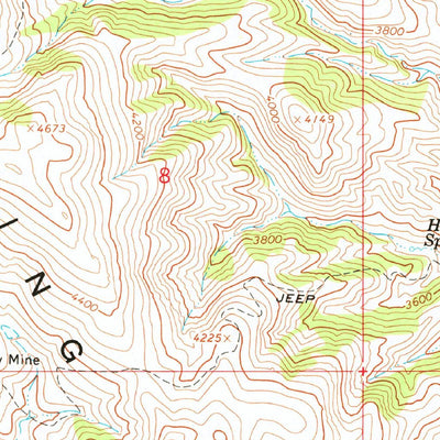 United States Geological Survey Hot Tamale Peak, AZ (1964, 24000-Scale) digital map