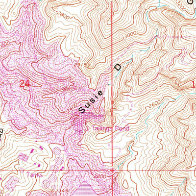 United States Geological Survey Hot Tamale Peak, AZ (1964, 24000-Scale) digital map