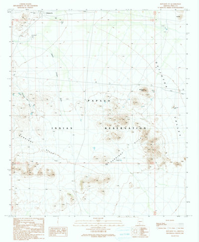 United States Geological Survey Hotason VO, AZ (1990, 24000-Scale) digital map
