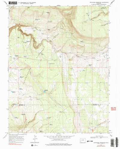 United States Geological Survey Hotchkiss Reservoir, CO (1967, 24000-Scale) digital map
