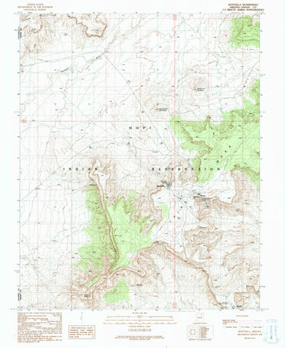 United States Geological Survey Hotevilla, AZ (1991, 24000-Scale) digital map