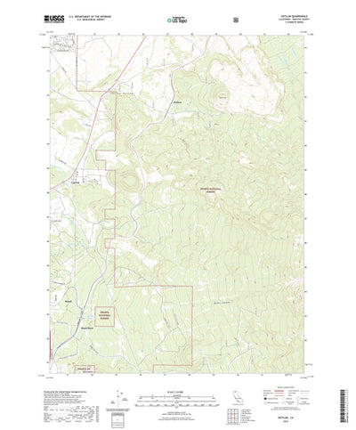 United States Geological Survey Hotlum, CA (2022, 24000-Scale) digital map