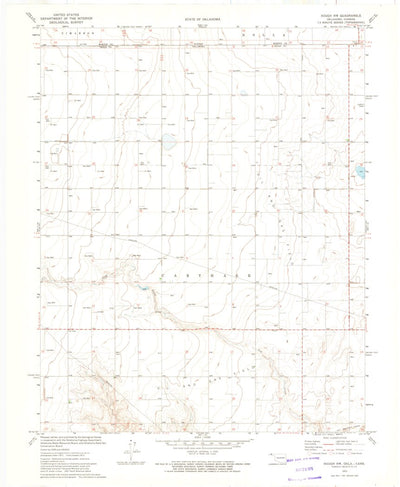 United States Geological Survey Hough NW, OK-KS (1973, 24000-Scale) digital map