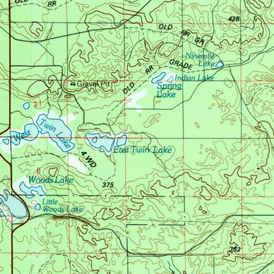United States Geological Survey Houghton Lake, MI (1983, 100000-Scale) digital map
