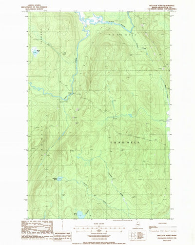 United States Geological Survey Houlton Pond, ME (1986, 24000-Scale) digital map