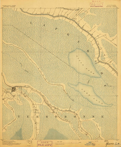 United States Geological Survey Houma, LA (1892, 62500-Scale) digital map