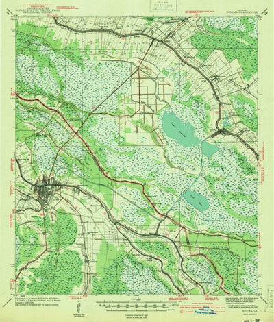 United States Geological Survey Houma, LA (1941, 62500-Scale) digital map