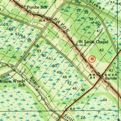 United States Geological Survey Houma, LA (1944, 62500-Scale) digital map