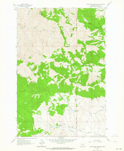 United States Geological Survey Hound Creek Reservoir, MT (1961, 24000-Scale) digital map