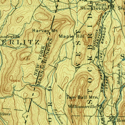 United States Geological Survey Housatonic, MA-NY-CT (1899, 125000-Scale) digital map