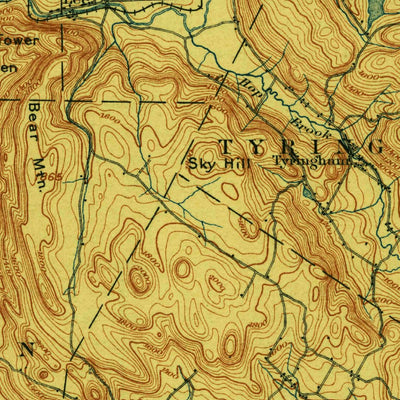 United States Geological Survey Housatonic, MA-NY-CT (1900, 125000-Scale) digital map