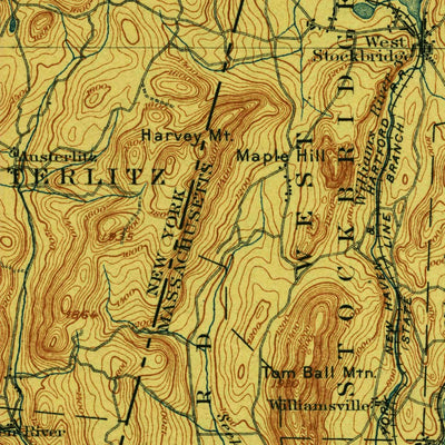 United States Geological Survey Housatonic, MA-NY-CT (1900, 125000-Scale) digital map
