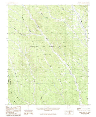 United States Geological Survey House Canyon, NM (1987, 24000-Scale) digital map