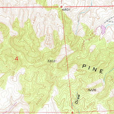 United States Geological Survey House Creek, WY (1954, 24000-Scale) digital map
