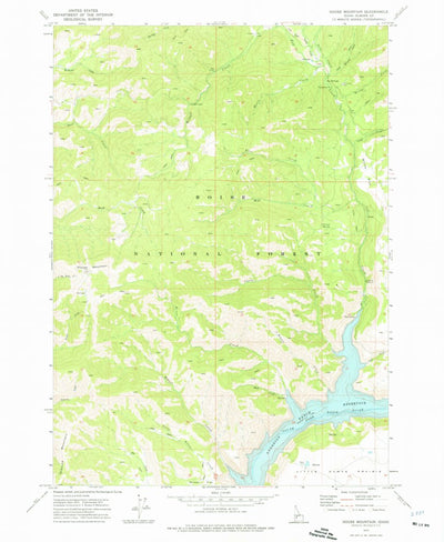 United States Geological Survey House Mountain, ID (1973, 24000-Scale) digital map