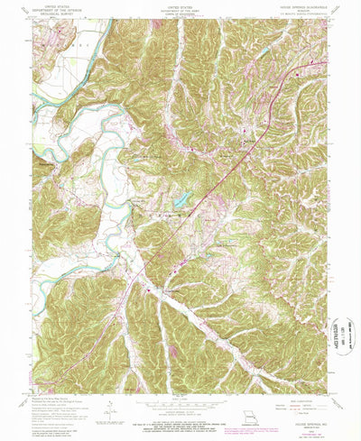 United States Geological Survey House Springs, MO (1954, 24000-Scale) digital map