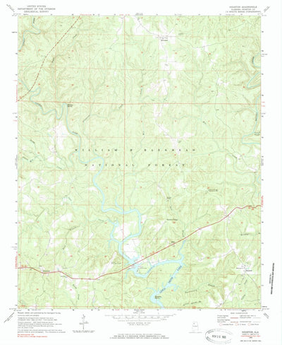 United States Geological Survey Houston, AL (1969, 24000-Scale) digital map