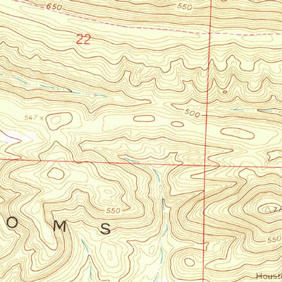 United States Geological Survey Houston, AR (1961, 24000-Scale) digital map