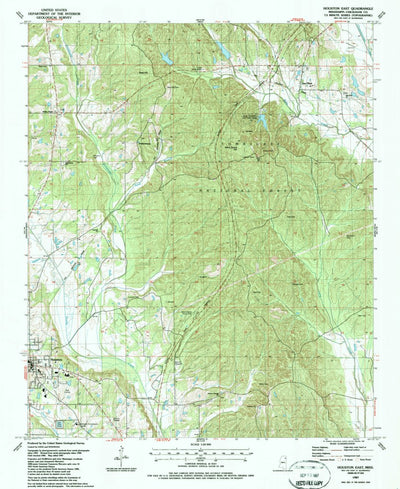 United States Geological Survey Houston East, MS (1987, 24000-Scale) digital map