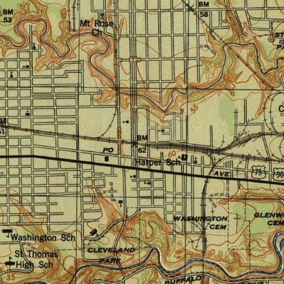 United States Geological Survey Houston Heights, TX (1946, 31680-Scale) digital map