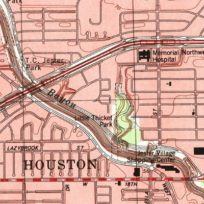 United States Geological Survey Houston Heights, TX (1995, 24000-Scale) digital map