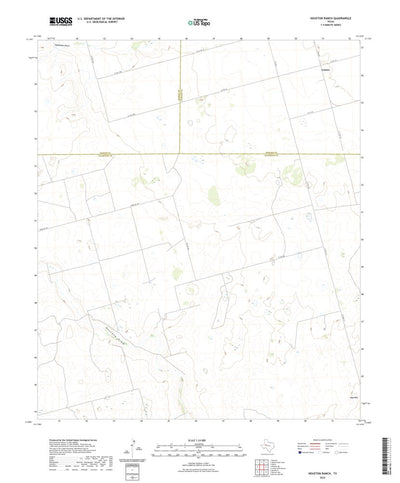 United States Geological Survey Houston Ranch, TX (2022, 24000-Scale) digital map