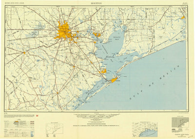 United States Geological Survey Houston, TX (1950, 250000-Scale) digital map