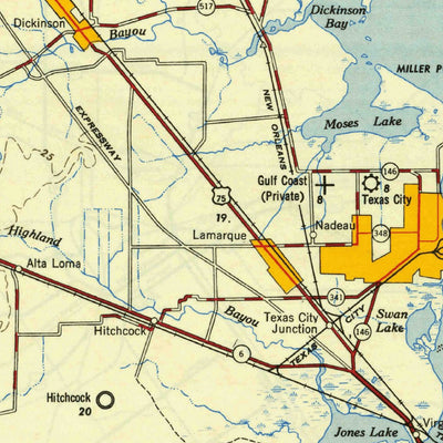 United States Geological Survey Houston, TX (1950, 250000-Scale) digital map