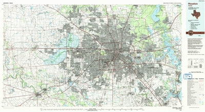 United States Geological Survey Houston, TX (1992, 100000-Scale) digital map