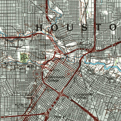 United States Geological Survey Houston, TX (1992, 100000-Scale) digital map