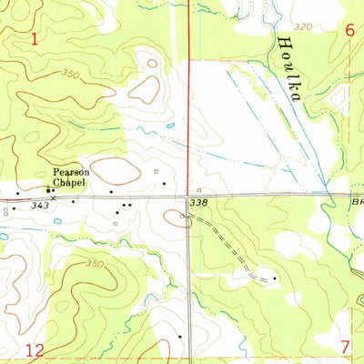 United States Geological Survey Houston West, MS (1972, 24000-Scale) digital map